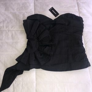 Express strapless black top